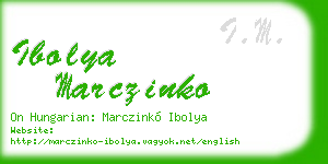 ibolya marczinko business card